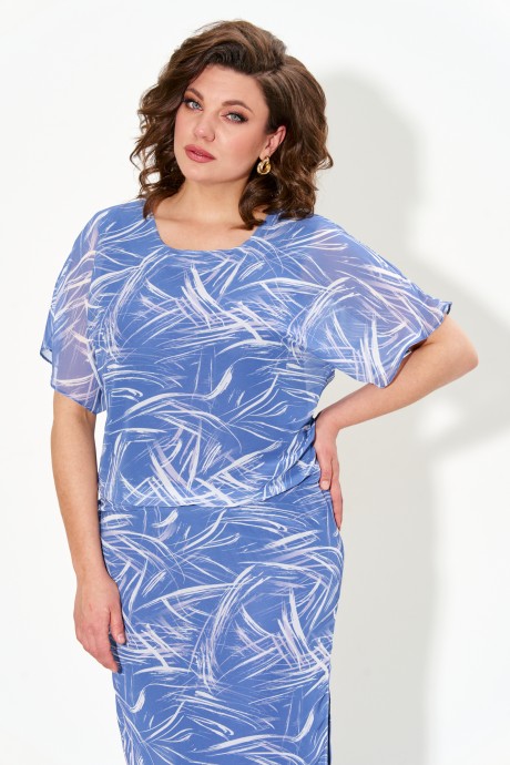 Платье IVA 1469 синий размер 48-58 #3