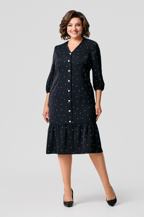 Платье IVA 1477 черный размер 50-60 #1