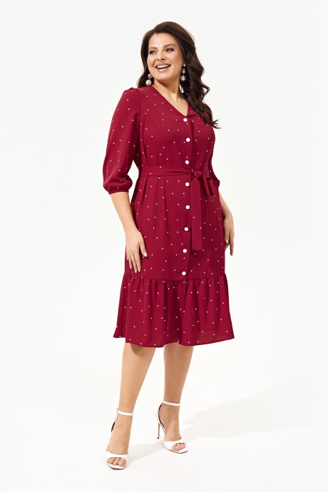 Платье IVA 1477 малиновый размер 50-60 #1