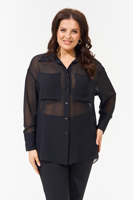 Рубашка IVA 1576 черный размер 50-60 #1
