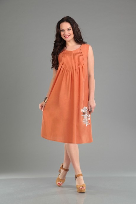 Платье IVA 930 коралловый размер 52-56 #1