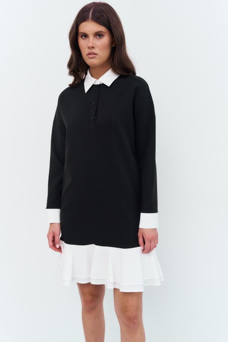 Платье FLAIM 1012 черно-белый размер 40-50 #2