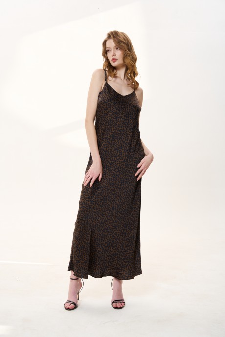 Вечернее платье FLAIM 1032.03 черный, коричневый размер 42-52 #2