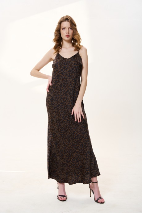 Вечернее платье FLAIM 1032.03 черный, коричневый размер 42-52 #3