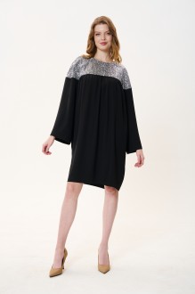 Вечернее платье FLAIM 1034 черный, серебро #1