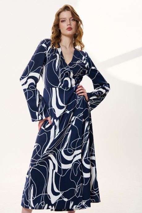 Вечернее платье FLAIM 1039 синий размер 42-52 #3