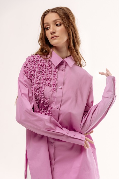 Рубашка FLAIM 1045 лиловый размер 42-52 #2