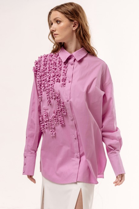 Рубашка FLAIM 1045 лиловый размер 42-52 #3