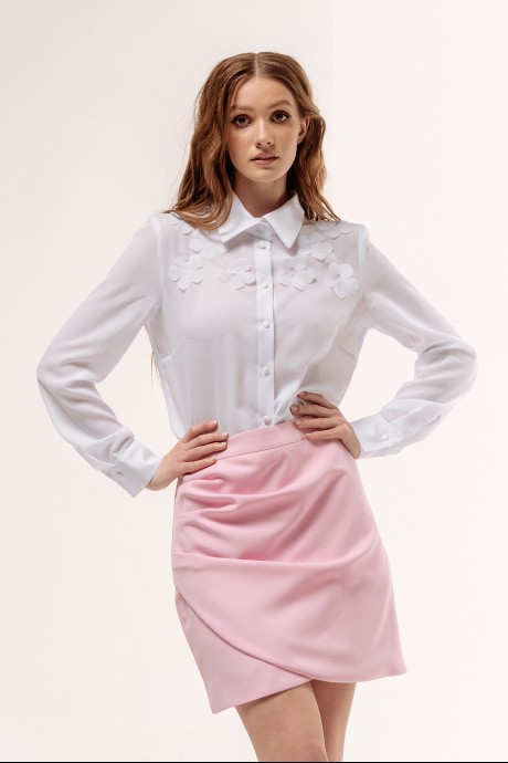 Блузка FLAIM 1049 белый размер 42-52 #1