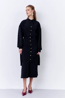 Платье FLAIM 2063 черный, горох