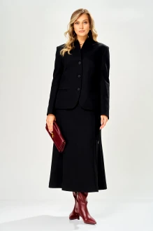 Юбочный костюм Ava Fashion М-223 двойка черный
