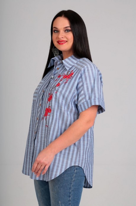Блузка, туника, рубашка Таир-Гранд 62308 голубая полоска размер 50-60 #1