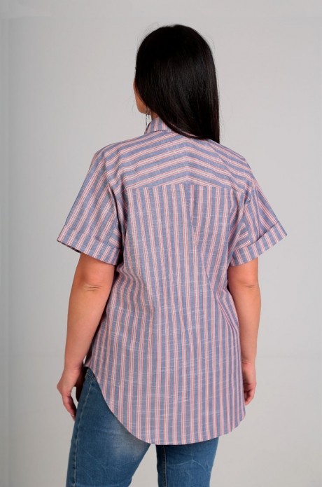 Блузка, туника, рубашка Таир-Гранд 62308 терракотовая полоска размер 50-60 #2