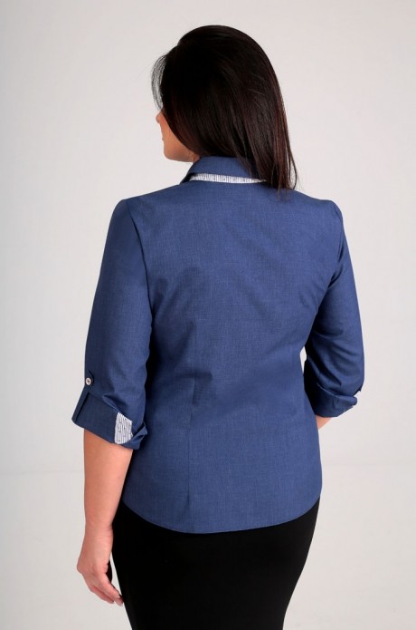 Блузка Таир-Гранд 62301 джинсовый оттенок размер 46-60 #4