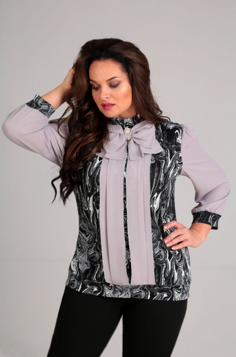 Таир-Гранд 62295 черно-белый+сер.шифон #1