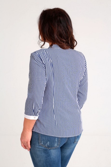 Блузка Таир-Гранд 62219-1 синий полоска размер 48-58 #3
