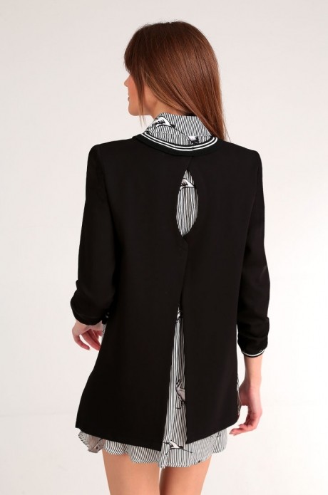 Блузка Таир-Гранд 62319 полоска+черный размер 42-52 #4