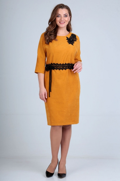 Вечернее платье Таир-Гранд 6539 горчица размер 50-60 #1