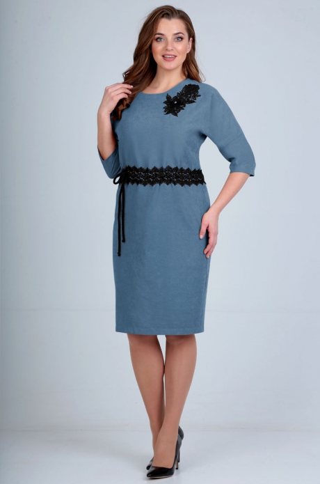 Вечернее платье Таир-Гранд 6539 джинсовый оттенок размер 50-60 #1