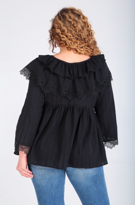Блузка Таир-Гранд 62380 черный в полоску размер 46-54 #4