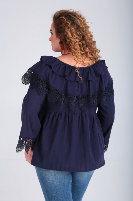Блузка Таир-Гранд 62380 темно-синий в полоску размер 46-54 #4