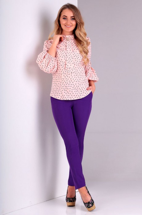 Блузка Таир-Гранд 62226 розовый-сердечки размер 44-54 #2