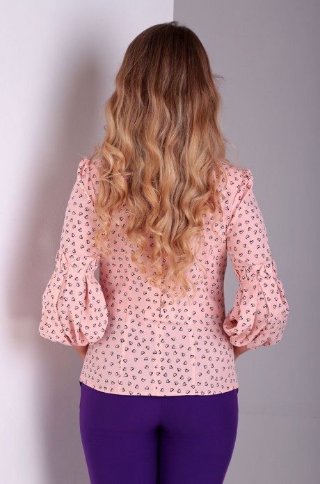 Блузка Таир-Гранд 62226 розовый-сердечки размер 44-54 #4