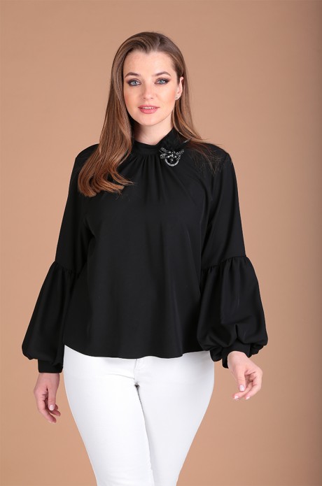 Блузка Таир-Гранд 62377 черный размер 48-52 #1