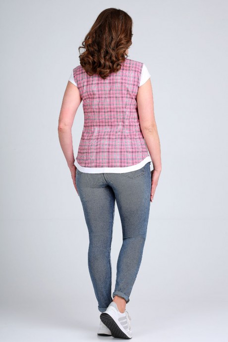 Рубашка Таир-Гранд 62409 розовая клетка. размер 46-56 #3