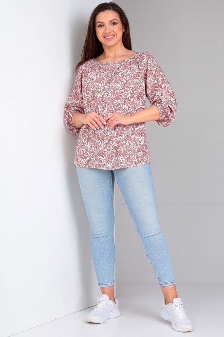 Блузка Таир-Гранд 62395 розовый, принт размер 50-60 #1