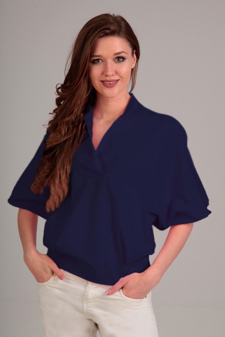 Блузка Таир-Гранд 62264 тёмно-синий размер 42-54 #1