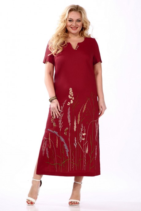Платье Jurimex 2893-1 бордовый размер 50-60 #1