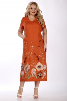 Платье Jurimex 2878 оранжевый, принт #1