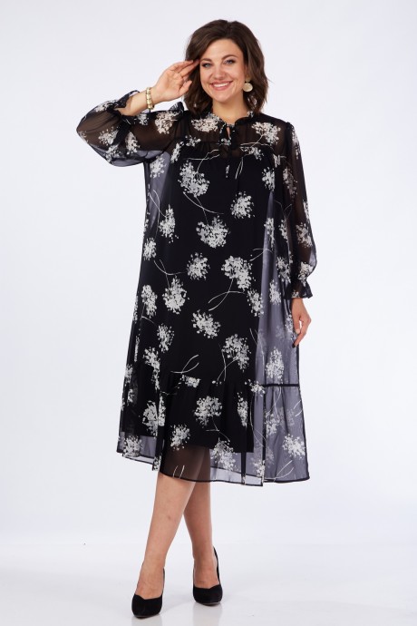 Вечернее платье Jurimex 2972 чёрный, принт размер 52-56 #1