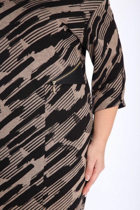 Платье Jurimex 2995-2 черный+коричневый размер 58-62 #3