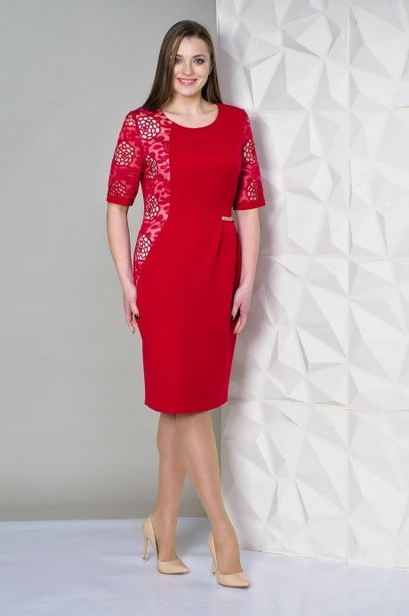 Вечернее платье Golden Valley 4400 -1 темно-красный размер 48-54 #1