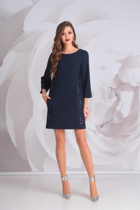 Вечернее платье Golden Valley 4534 темно-синий размер 44-50 #3