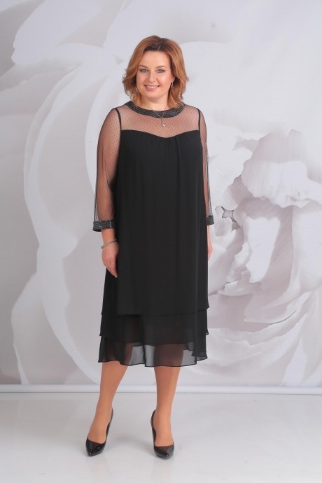 Вечернее платье Golden Valley 4529 черный размер 56-62 #1