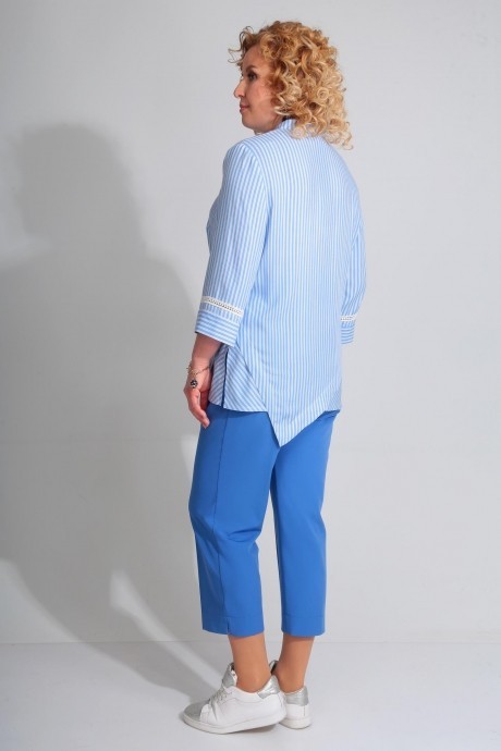 Блузка, туника, рубашка Golden Valley 2206 голубая полоска размер 54-60 #4