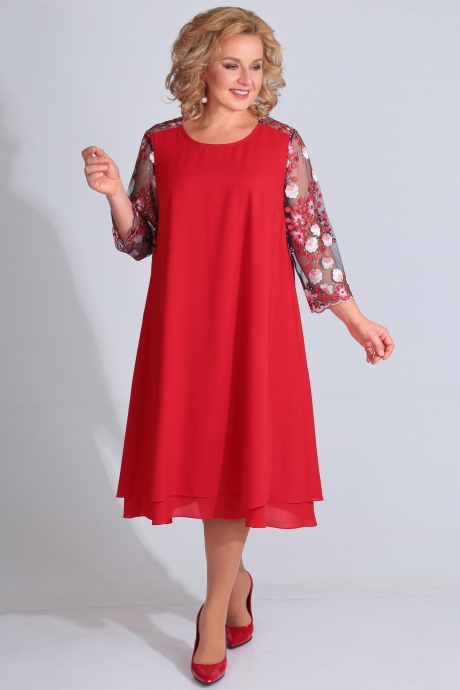 Вечернее платье Golden Valley 4610 красный размер 54-60 #1