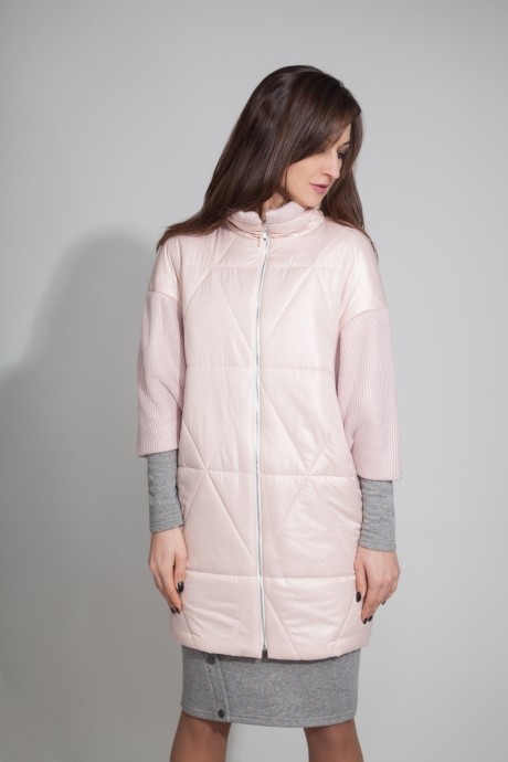 Пальто ElPaiz 286 розовый/серый размер 46-50 #1