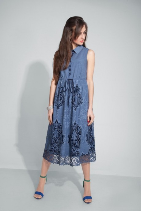 Платье ElPaiz 314 синий размер 42-46 #1