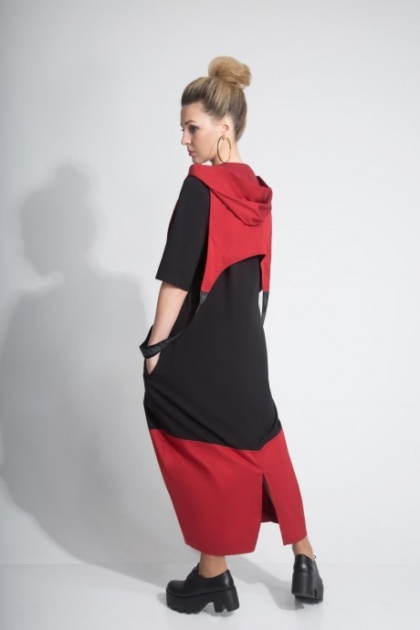Платье ElPaiz 385 красный+черный размер 52-56 #3