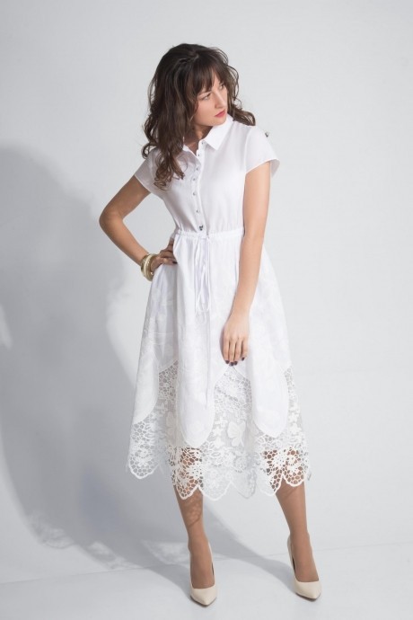 Платье ElPaiz 325 белый размер 42-46 #1