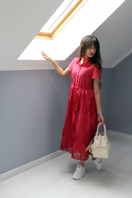 Платье ElPaiz 325 красный размер 42-46 #1