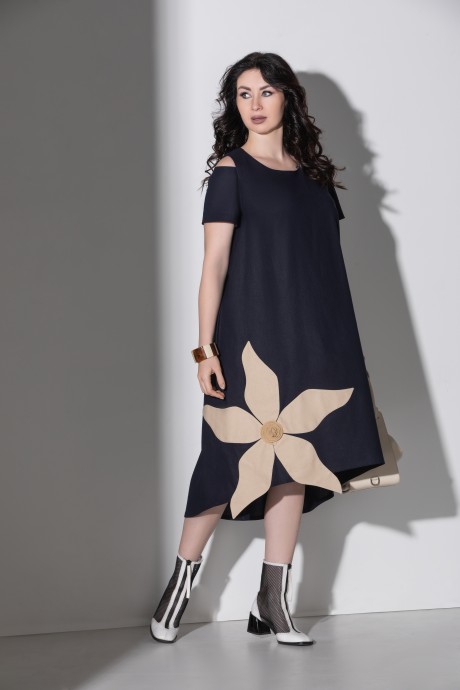 Платье ElPaiz М 649 Синий размер 52-56 #1