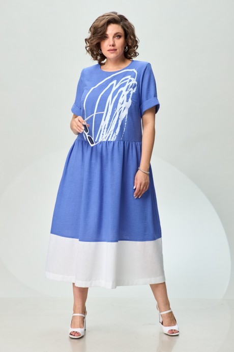 Платье INVITE 4071 голубой, белый размер 50-56 #2