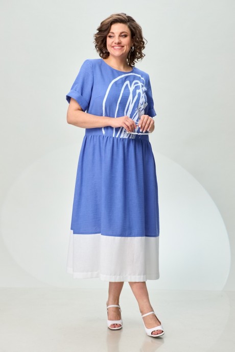 Платье INVITE 4071 голубой, белый размер 50-56 #4