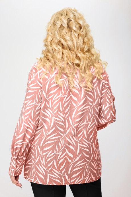Блузка Элль-Стиль 2230/2а розовый, белый размер 54-60 #2