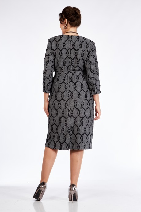 Платье Элль-Стиль 2166 графит/черный принт размер 52-58 #5